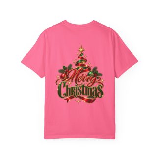 Merry Christmas Graphic T-Shirt — Festive Tree & Ribbon Holiday Tee