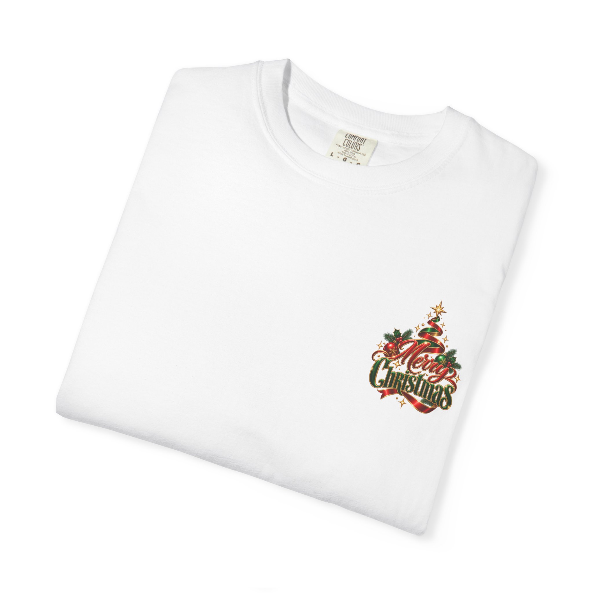 Merry Christmas Graphic T-Shirt — Festive Tree & Ribbon Holiday Tee - Image 7